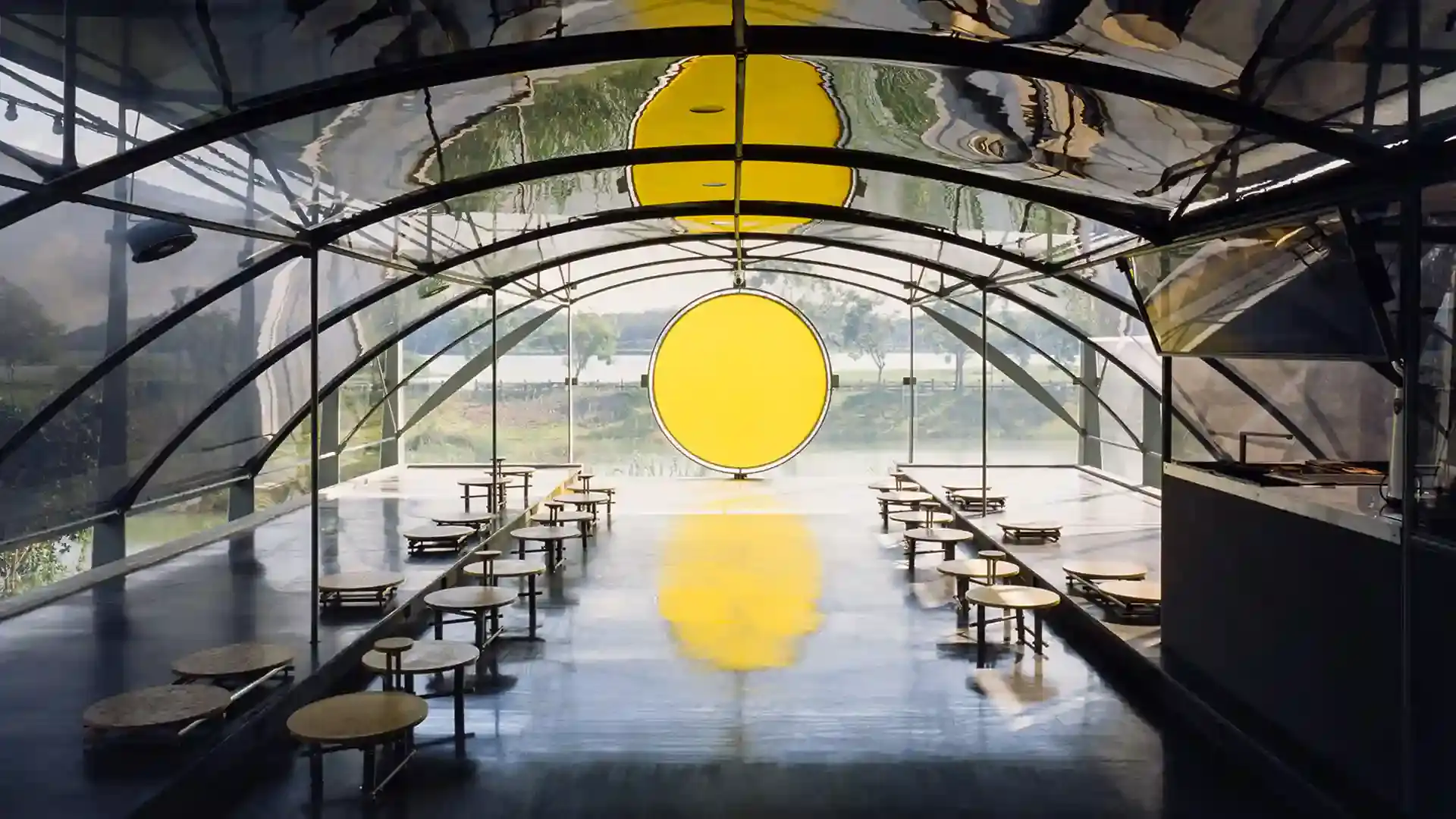Moon Pavilion احیای گلخانه متروکه با سازه چوبیفلزی 🌕