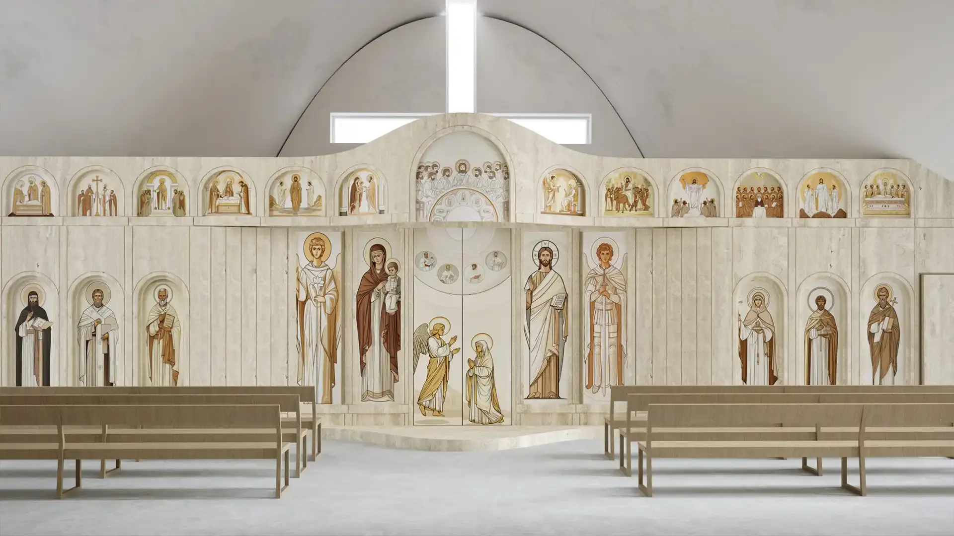 کلیسای Holy Trinity؛ تلفیق ایمان و پناه در طرح Aranchii