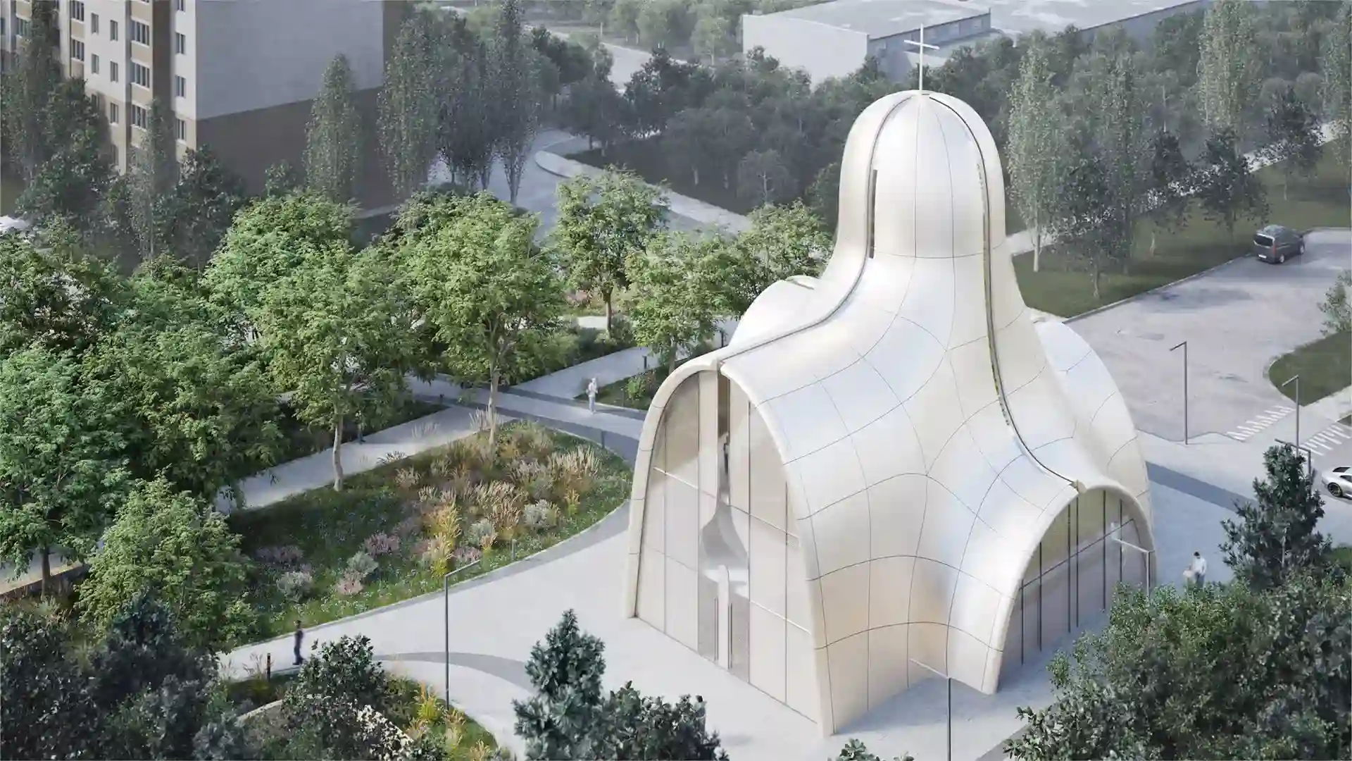 کلیسای Holy Trinity؛ تلفیق ایمان و پناه در طرح Aranchii