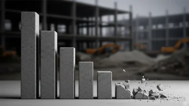 رکود صنعت ساختمان بریتانیا: فروش بتن به کمترین حد رسید