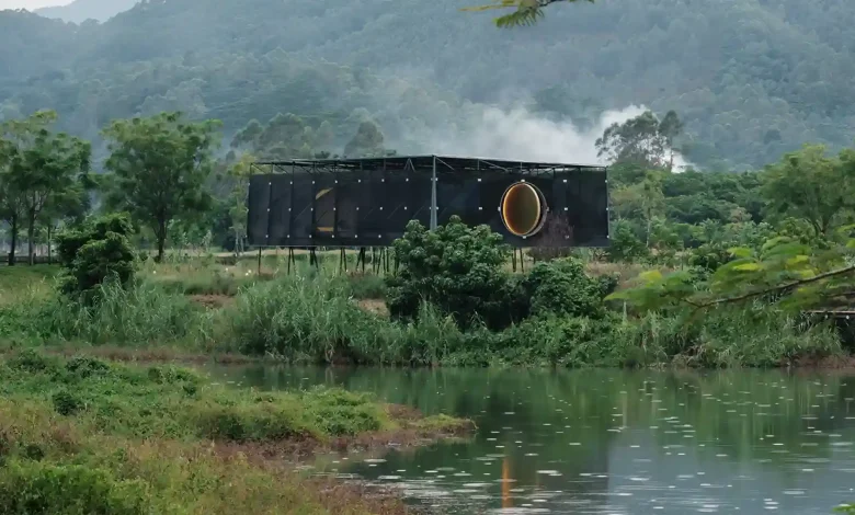 Moon Pavilion احیای گلخانه متروکه با سازه چوبیفلزی 🌕
