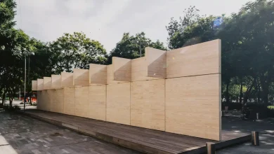 پاویون چرخان CLT از PPAA در Mextrópoli 2025 درخشی 🌲
